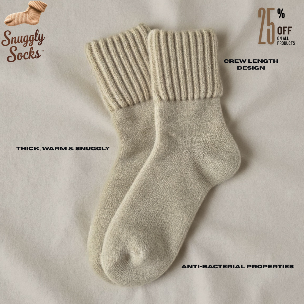 Premium SnugglySocks™ elegant crew (5 Pack) + 1 BONUS Pair